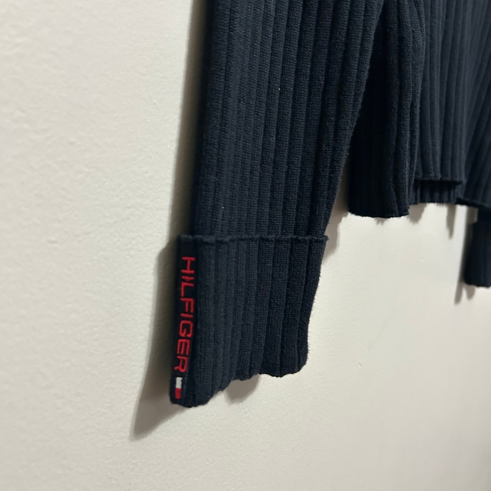 Tommy Hilfiger Women's‎ Sweater XL Black Ribbed Knit Turtleneck Top Pullover Tee - Picture 3 of 10